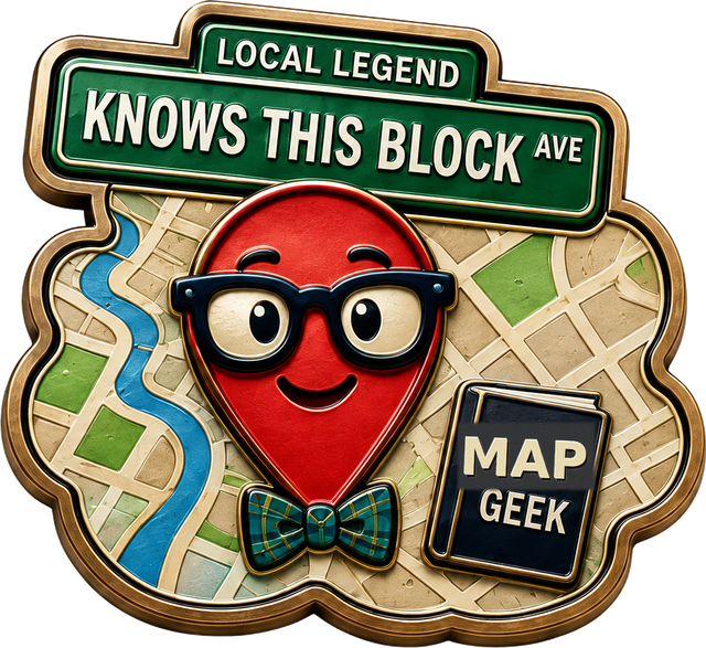Neighbourhood Nerd achievement emblem